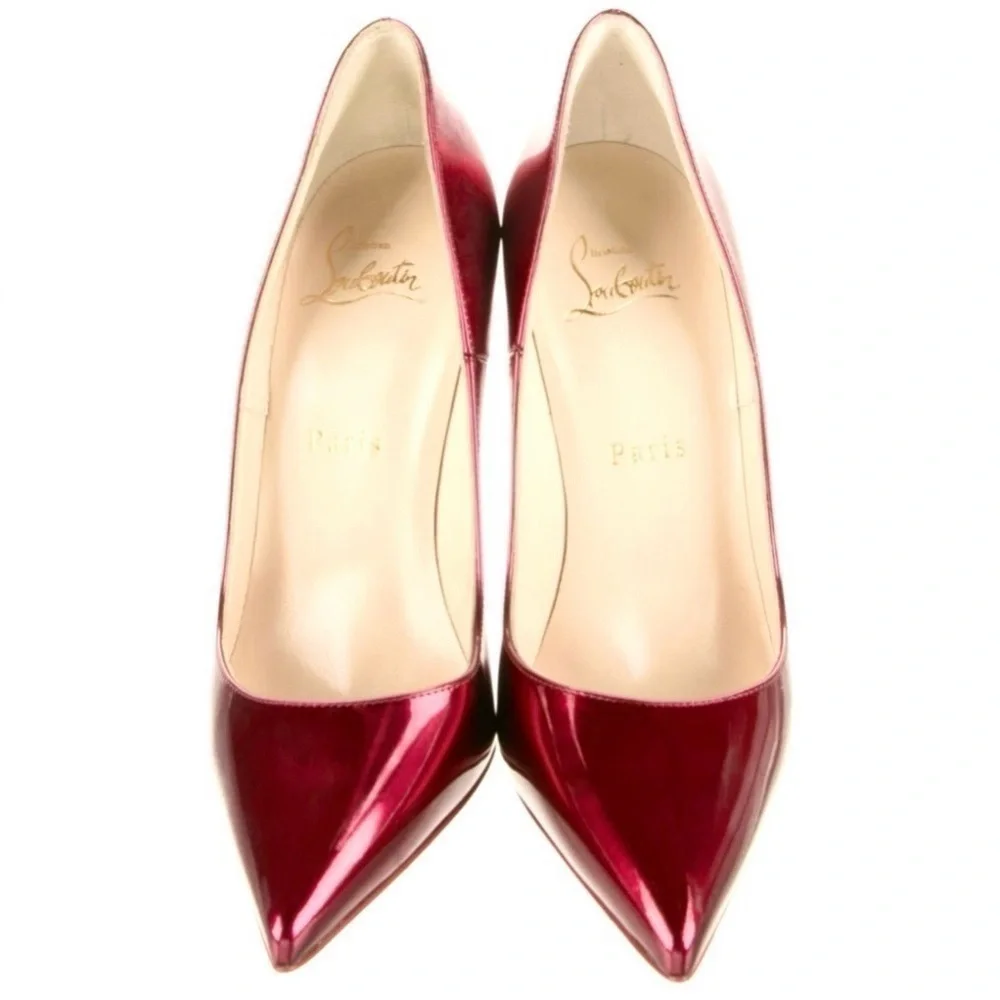 Christian Louboutin Kate’s in 120 mm. Metallic Red patent. EU37 100% authentic